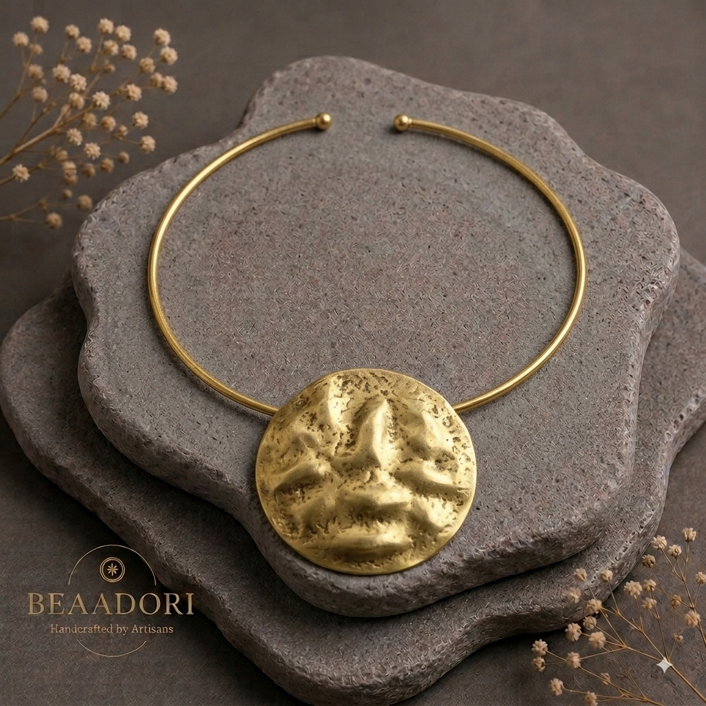 Aaranya Sunburst Medallion Choker
