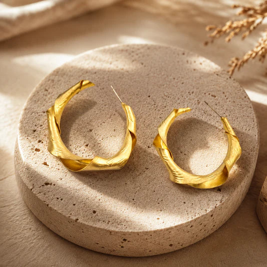Aurora Twist Hoop Earrings