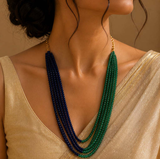 Azure Multi-Strand Statement Necklace