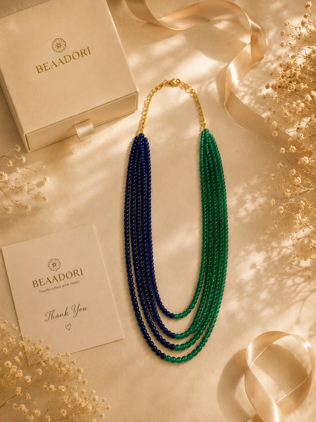 Azure Multi-Strand Statement Necklace