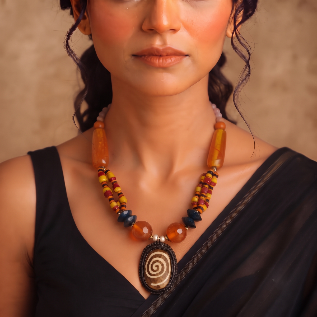 Kalahari Spiral Statement Necklace
