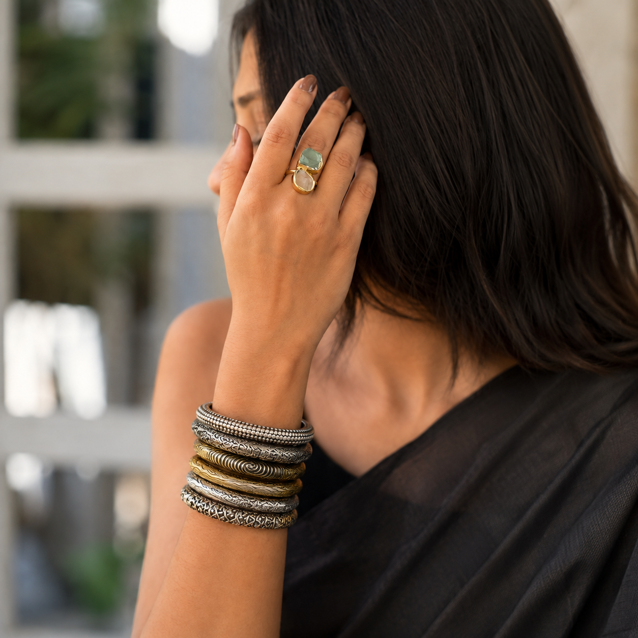 Taaras oxidized Bangles