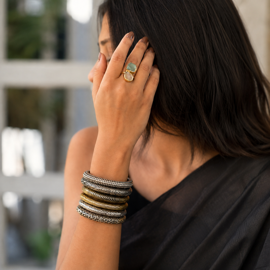 Taaras oxidized Bangles