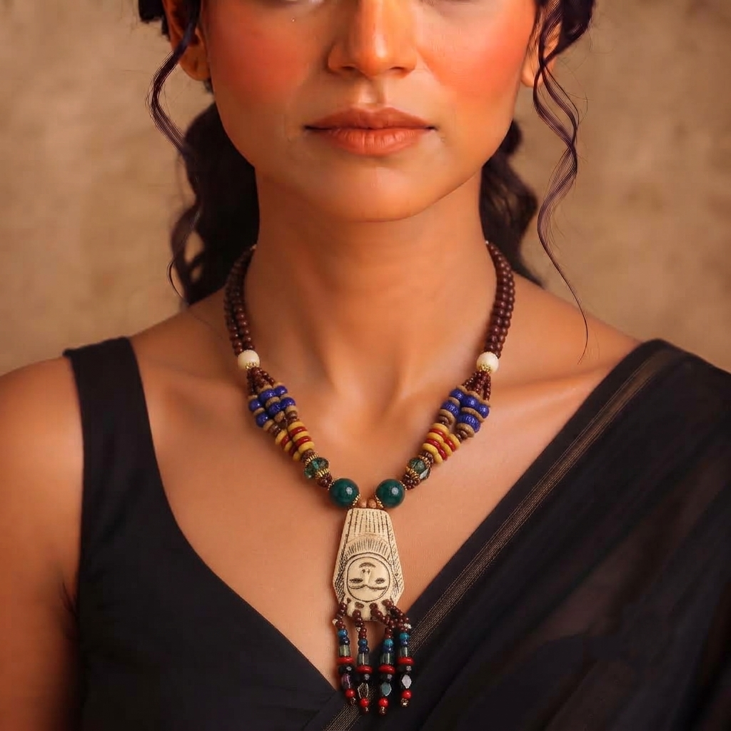 Ancient Motif Handcrafted Tribal Pendant Necklace