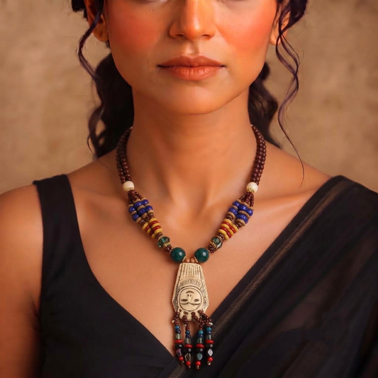 Ancient Motif Handcrafted Tribal Pendant Necklace
